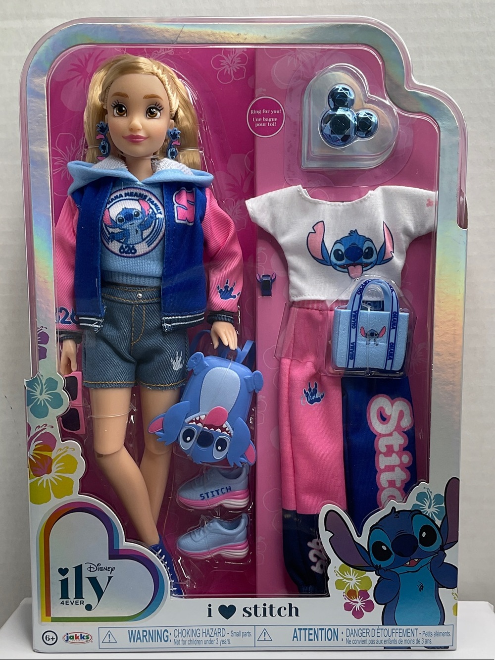 Disney i ♥ Stitch Fashion Doll Set - Pink & Blue